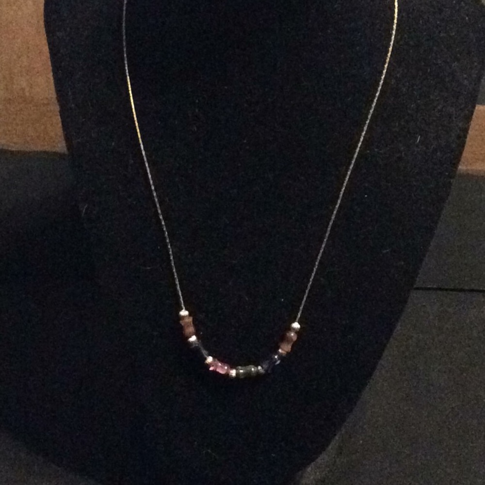 Gold tone with colorful Bohemia beads necklace